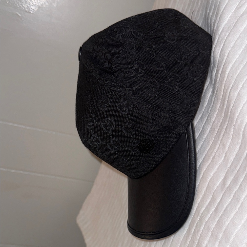 Gucci Black Monogram Baseball Cap